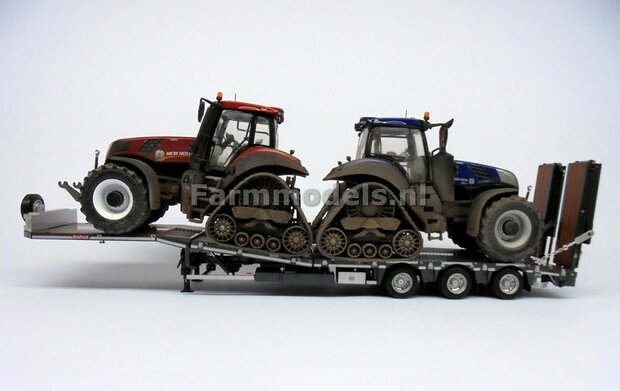 ANTRACIET met WOOD Nooteboom semi lowloader 1:32 Marge Models MM1812-02    
