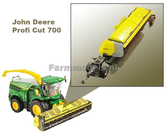 John Deere Profi Cut 700 t.b.v. koppeling 8500i SPFH Hakselaar 1:32 Wiking WK77838