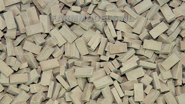 1000x baksteen DONKER Terracotta 1:32 (23069) Juweela