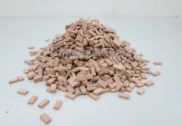 1000x baksteen DONKER Terracotta 1:32 (23069) Juweela