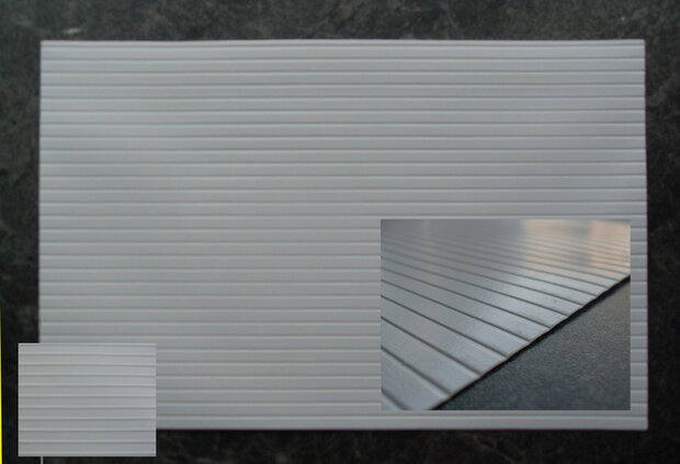 2x Damwandplaat modern motief, fijne groef Plastic white 19x30,5 cm  