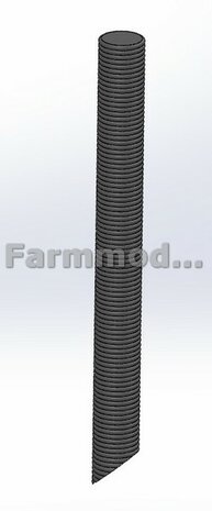 (Vredo) 10&quot; Zuigarm Slang, Zwart flexibel Rubber 1:32 Vredo VT7028 