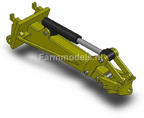 Verleng Giek + brede Herder maaikorf Farmmodels koppeling aangebouwd aan Rups Kranen snelwissel 68000-68025  1:32