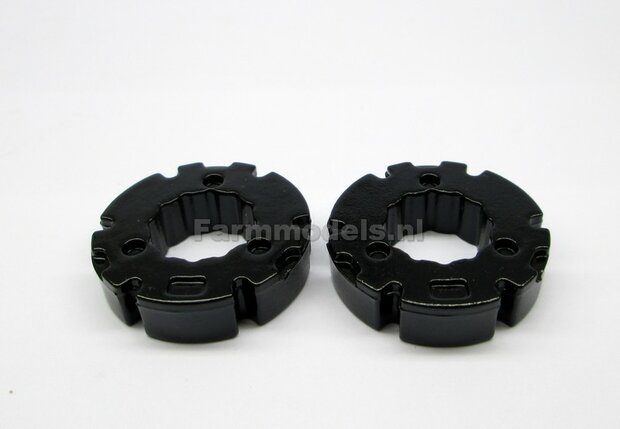 2x Wielgewicht BLACK, Farmmodels Zwart gespoten &Oslash; 30.8 mm 1:32