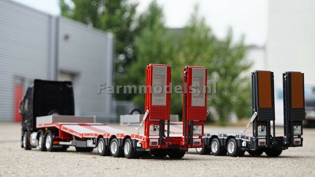 ANTRACIET met WOOD Nooteboom semi lowloader 1:32 Marge Models MM1812-02    