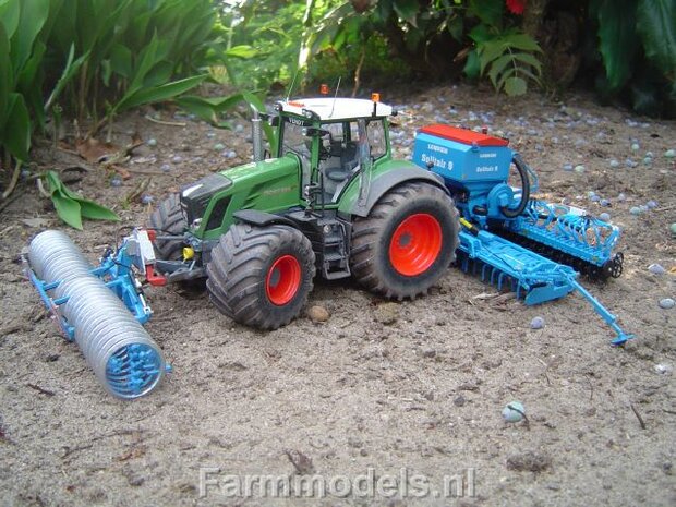 176. Fendt 828 met lage druk banden en zaaicombinatie Lemken