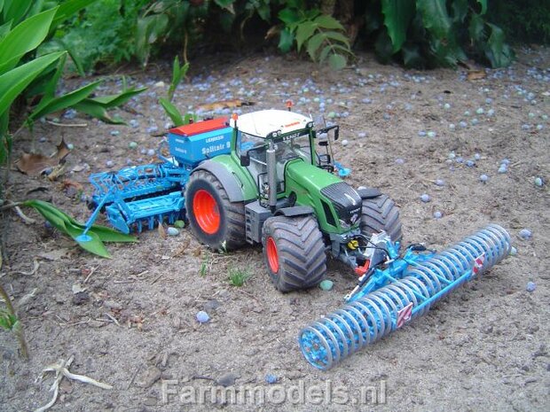 176. Fendt 828 met lage druk banden en zaaicombinatie Lemken