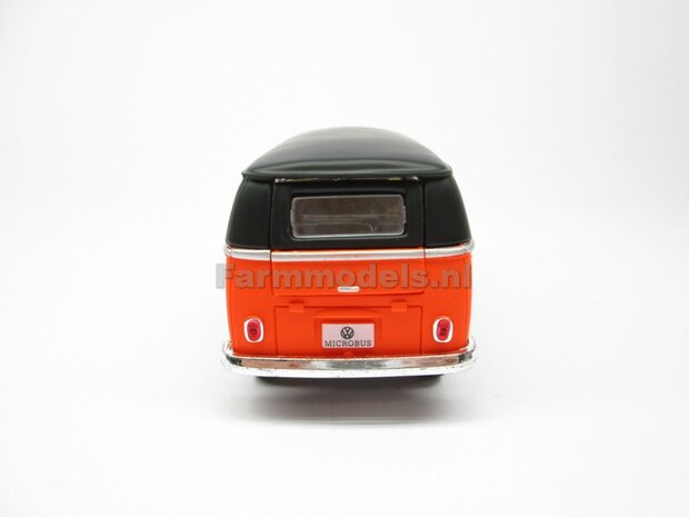 ZWART/ROOD Volkswagen Van 1962, Black and Red, 1:32