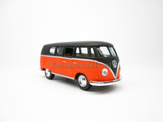 ZWART/ROOD Volkswagen Van 1962, Black and Red, 1:32