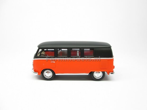 ZWART/ROOD Volkswagen Van 1962, Black and Red, 1:32