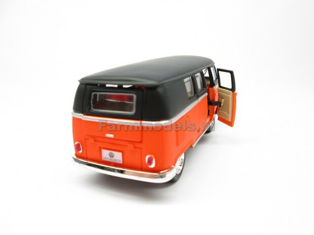 ZWART/ROOD Volkswagen Van 1962, Black and Red, 1:32