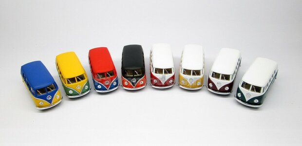 ZWART/ROOD Volkswagen Van 1962, Black and Red, 1:32