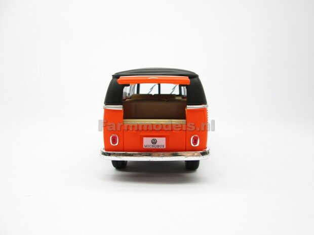 ZWART/ROOD Volkswagen Van 1962, Black and Red, 1:32