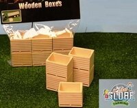 6 Houten palletboxen/kuubkisten 1:32 (610611)  