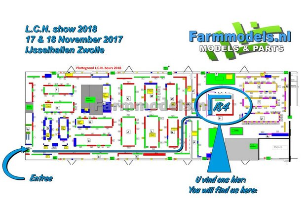 04. Plattegrond Zwolle 2018 show, L.C.N. beurs, 17 &amp; 18 November 2018