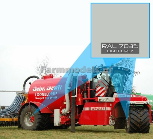 RAL 7035 Licht Grijs Spuitbus / Spraypaint - Farmmodels series = Industrie lak, 400ml. spuitbusverf, ook voor schaal 1:1 zeer geschikt!!