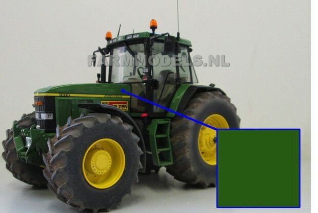 John Deere 7810 / 7710 GROEN Spuitbus / Spraypaint - Farmmodels series = Industrie lak, 400ml. ook voor schaal 1:1 zeer geschikt!!