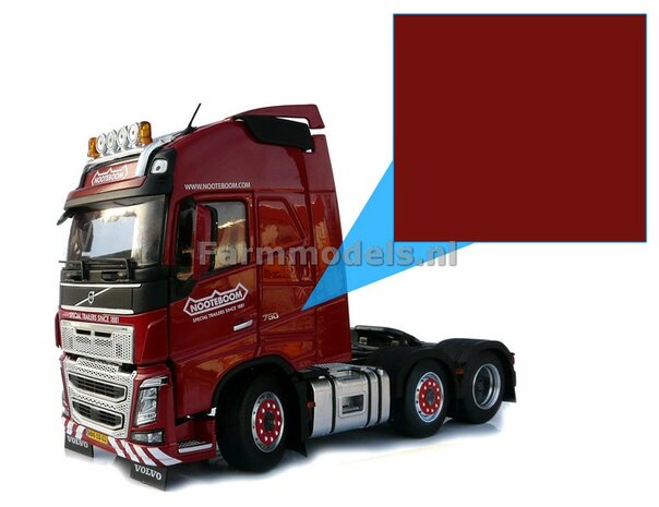 Volvo NOOTEBOOM ROOD MM 1811-03-01 - Farmmodels series Spuitbus / Spraypaint - Farmmodels series = Industrie lak, 400ml. ook voor schaal 1:1 zeer geschikt!! 