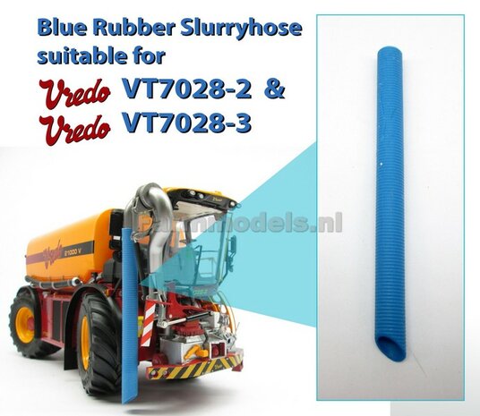 (Vredo) 10&quot; Zuigarm Slang, BLAUW flexibel Rubber 1:32 Vredo VT7028 