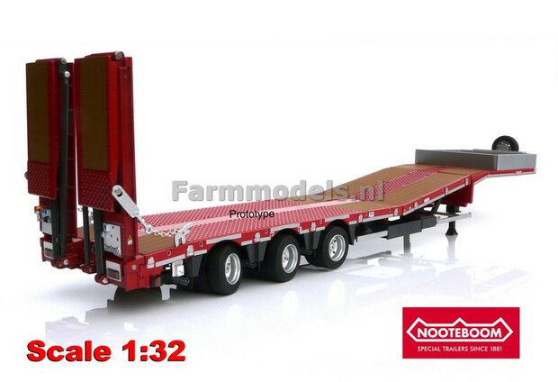 RED + WOOD Nooteboom semi lowloader 1:32 Marge Models MM1812-01