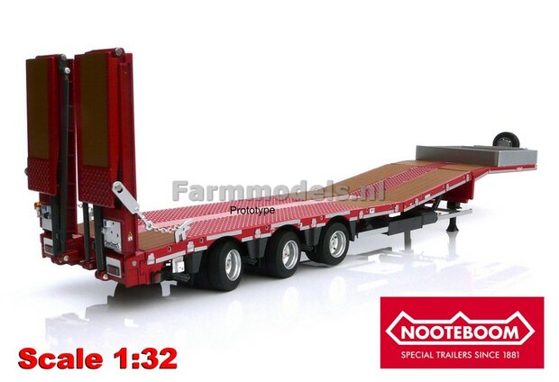 RED + WOOD Nooteboom semi lowloader 1:32 Marge Models MM1812-01