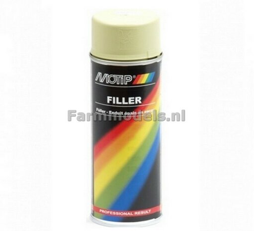 MOTIP FILLER Spuitbus / Spuit plamuur - Perfect voor de Farmmodels series Spray paint 400ml