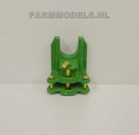 Onder Trekhaak John Deere 7810 Groen, voor Wiking trekkers, met dubbel oog met 2x stuurstang aansluiting, nieuwe uitvoering 1:32                             