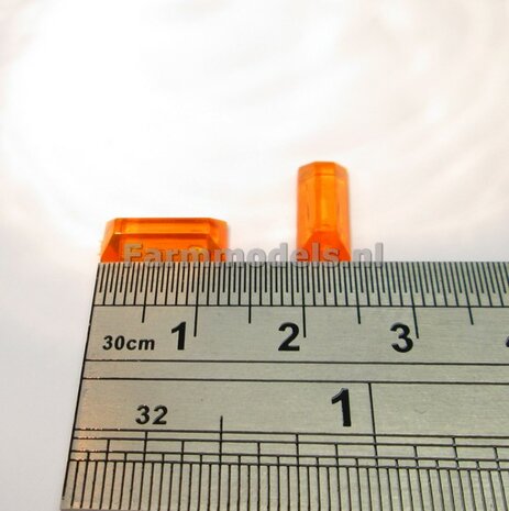 2x Zwaailamp Balk 12.5 mm lengte oranje/ zwaailicht 1:32  SUPERSALE LAST ONES