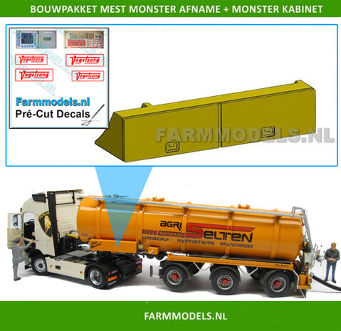 Opbergkist t.b.v. VMA Monsterkabinet + Stickerset, geschikt voor o.a. Mestoplegger, trailer &amp; Mesttank 1:32 (HTD)       