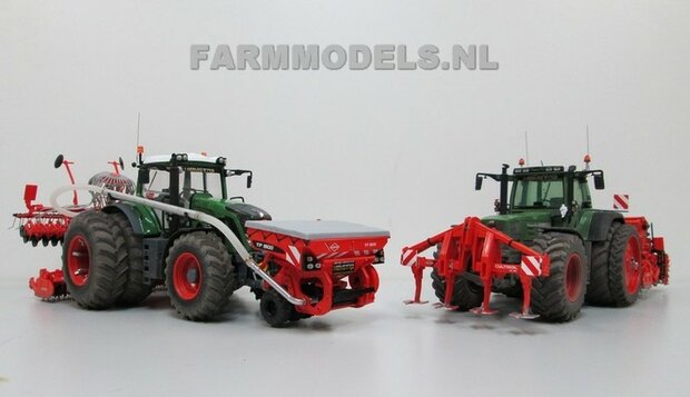 190. 2x Kuhn zaaimachines voor Loonbedrijf Hiemstra, met Fendt 828 en Fendt 824