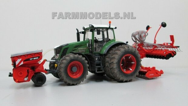 190. 2x Kuhn zaaimachines voor Loonbedrijf Hiemstra, met Fendt 828 en Fendt 824