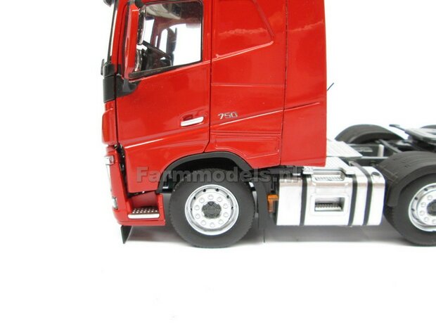 Stuuras + Super Single banden &Oslash; 33.2 mm + eindkappen &amp; as-ophanging etc. Volvo FH16 MarGe Models BOUWKIT 1:32