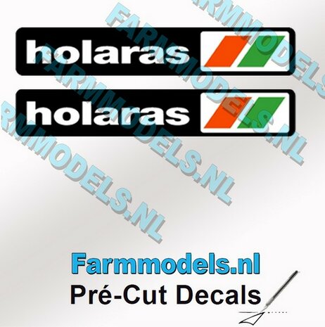 2x holaras stickers 5 mm hoog Pr&eacute;-Cut Decals 1:32 Farmmodels.nl