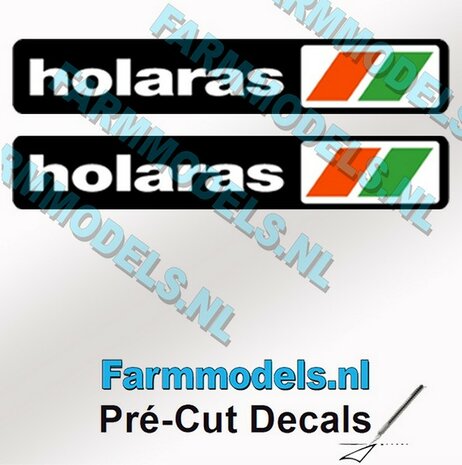 2x holaras stickers 6 mm hoog Pr&eacute;-Cut Decals 1:32 Farmmodels.nl