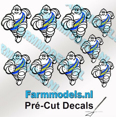 Michelin Pop stickerset Pr&eacute;-Cut Decals 1:32 Farmmodels.nl