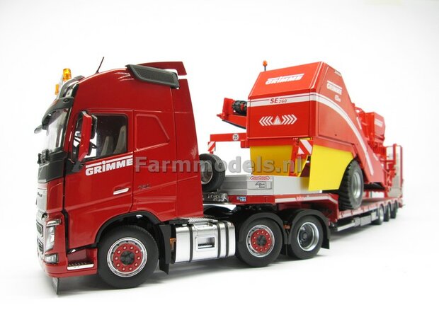 2x GRIMME stickers WIT op Transparant 5 mm hoog Pr&eacute;-Cut Decals 1:32 Farmmodels.nl 