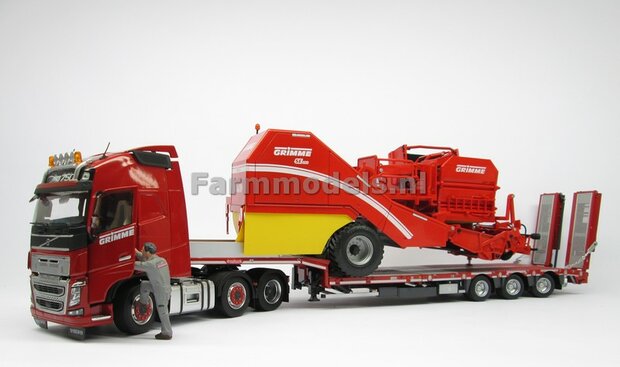 2x GRIMME stickers WIT op Transparant 5 mm hoog Pr&eacute;-Cut Decals 1:32 Farmmodels.nl 