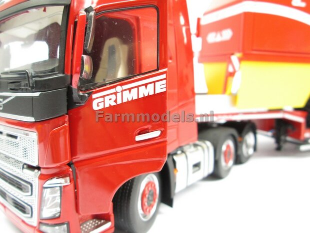 2x GRIMME stickers WIT op Transparant 5 mm hoog Pr&eacute;-Cut Decals 1:32 Farmmodels.nl 