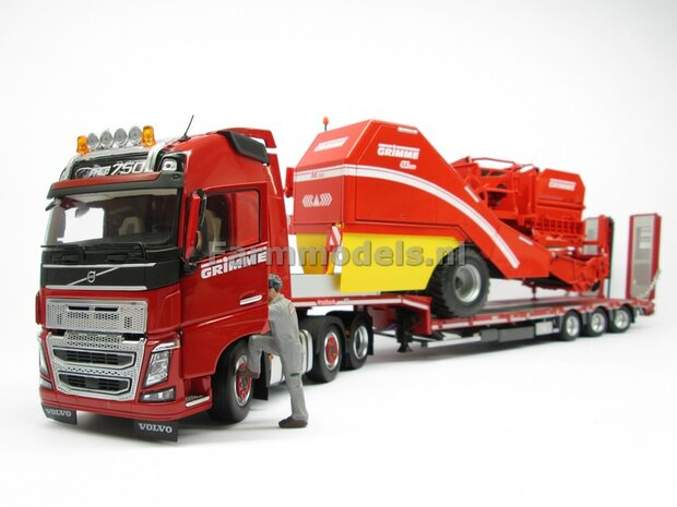 2x GRIMME stickers WIT op Transparant 5 mm hoog Pr&eacute;-Cut Decals 1:32 Farmmodels.nl 