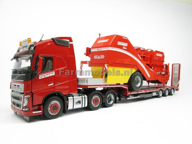 2x GRIMME stickers WIT op Transparant 5 mm hoog Pr&eacute;-Cut Decals 1:32 Farmmodels.nl 