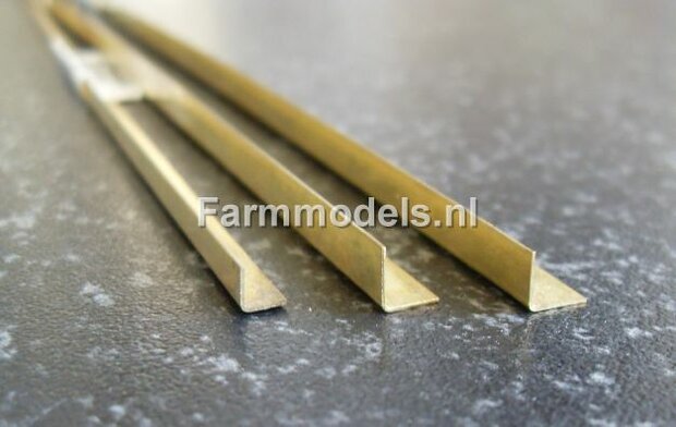 1x Messing Hoek profiel 1 x 1mm 