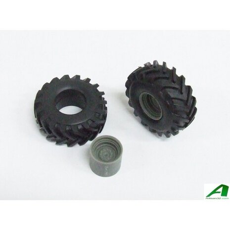 &Oslash; 50 mm: 2x Lage druk banden 650   trekkerprofiel   1:32    04215