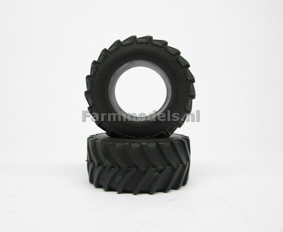 &Oslash; 46.7 mm: 2x Banden ZONDER velgen Trekkerprofiel vooras kopie fendt 718 Siku 1:32 ref:04271P 
