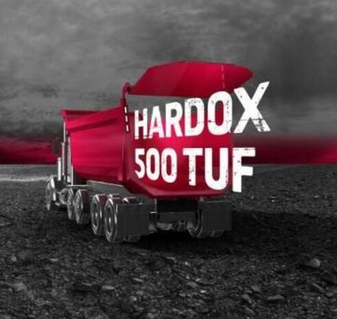 4x HARDOX Wearparts (Hard Slijtvast Staal) stickers Pr&eacute;-Cut Decals 1:32 Farmmodels.nl