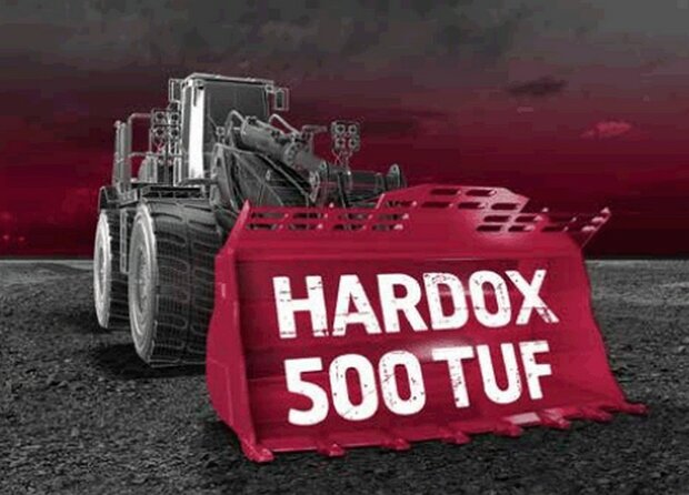 4x HARDOX Wearparts (Hard Slijtvast Staal) stickers Pr&eacute;-Cut Decals 1:32 Farmmodels.nl