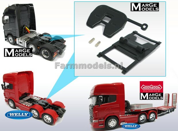 Siga Nova Duo, tandem as Dolly t.b.v. trailers en mesttanks Bouwpakket Basis 1:32 (HTD)              