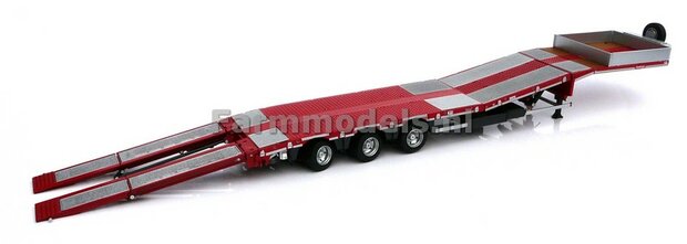 RED + METAL GRID Nooteboom semi lowloader 1:32 Marge Models MM1813-01 