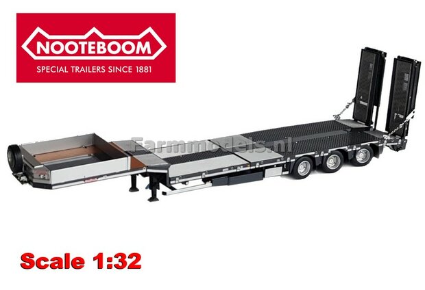 ANTRACIET + METAL GRID Nooteboom semi lowloader 1:32 Marge Models MM1813-02 