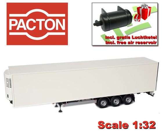 WHITE PACTON Koelvries Trailer + FREE GIFT  1:32 Marge Models MM1903-01   