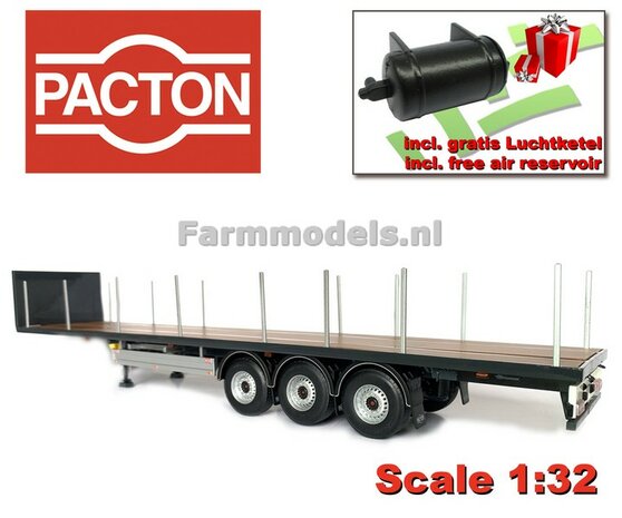 ANTRACIET PACTON Flatbed Trailer met FREE GIFT luchtketel 1:32 Marge Models MM1901-02   